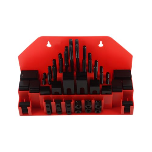 Image of 58 Pcs 7 /16 inch T-Slot 3 /8 inch-16 Stud Hold Down Clamp Clamping Kit | Compatible with milling machine CNC