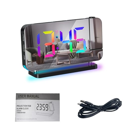 Daconovo QpvWFNVڊo܂v 7C` RGB Jt LED fW^v ʕt 6iK邳 USB[d Xk[Y@\ 12/24H 11F 180xVvWFN^[