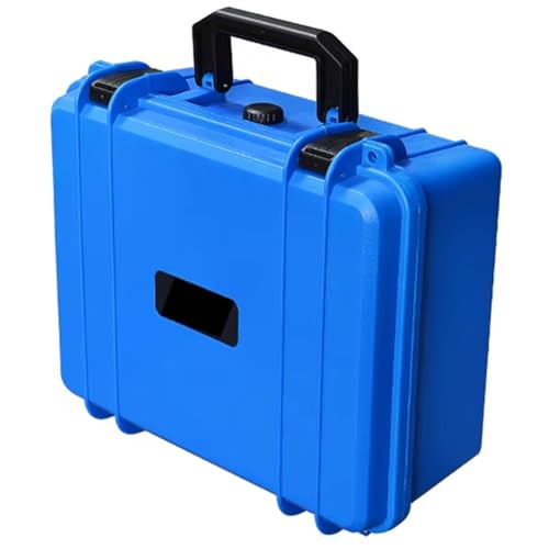 Glayent Maleta Portátil de Plástico Rígido y Grueso, Caja de Herramientas para Equipos, Caja de Instrumentos de Gran Capacidad con Esponja Azul.