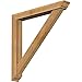 Ekena Millwork BKT0604X44X44TRA01RWR Traditional Rough Sawn Bracket w/Offset Brace, Western Red Cedar