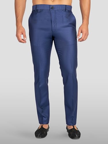 Image of VASTRAMAY Men's Silk Blend Men's Pant | Festive Ethnic Attire for Wedding, Party & Ramzan | Solid Traditional Outfit - Eid Special