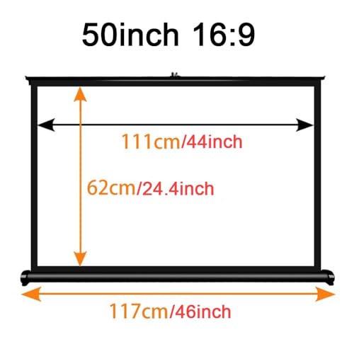 Pantalla de proyección manual de 50 pulgadas 16:9 miniatura 6