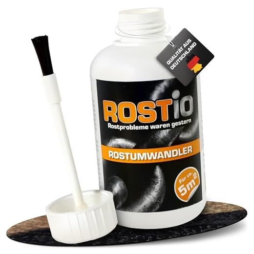 Rostio Rostumwandler & Grundierung | Rostkonverter mit Pinsel 250 ml