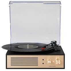 Crosley CR6045A-BK Miles 3-Speed Bluetooth in/Out Record Player Turntable with Built-in Speakers, Black - Les Beatles, Paul McCartney, John Lennon, RIngo Starr, George Harrison