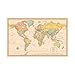 Produktbild WHHHuan 1 stück 2x3ft Die Welt Physikalische Karte HD Classic Edition Wanddekor Map No-Fading Fine Canvas Spray Malerei für Home Decoration