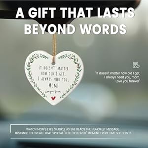 Gifts for Mom Birthday Unique Funny Birthday Gift for Mother from Daughter Son Mothers Day Decoration Presents for Mama Bonus Step Christmas Stuff for Mum Ceramic Ornament