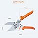 Red Oak Miter Shears Angular Cutting Molding, Quarter Round Cutting Tool, Multi-Angle Miter Shear scissors heavy duty Cutter for Wood, 45-135 Degree trim cutter, wood cutter, 1 Stainless Steel blade