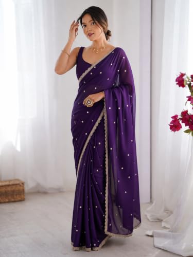 Image of Yashika Women's Rangoli Silk Blend Saree with Blouse Piece for Traditional Ethinic Wear Sari