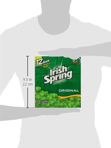 Irish Spring Original Deodorant Bar Soap, 12 Count (Pack of 6)