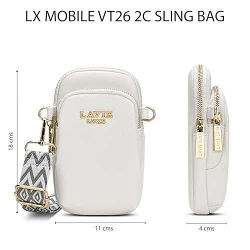 Image of Lavie Luxe Women's Mobile Vertical26 2-Compartment Crossbody Sling Bag | Ladies Purse Handbag | Gift for Women