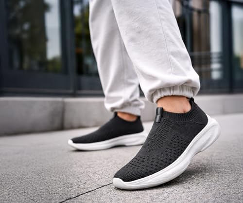 Image of Kraasa Trial Running Shoes with Lightweight Memory Insole | Breathable, Anti-Skid Knit Sneaker, Walking & Gym Shoes