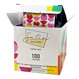 Satin Dams® Box of 100 Assorted Latex Oral Dams | Grape, Strawberry, Vanilla and Spearmint Scented Dental...