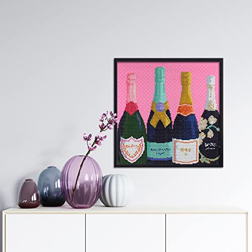 Camelot Dots Advanced Collection of Diamond Facet Painting Art Kits, 15 in x 15 in, Prosecco