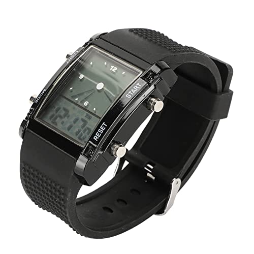 Montre Intelligente pour Homme, Montre électronique à écran LED, Montres-bracelets pour Homme, Cadeaux Idéaux pour Amis, Frères de la Famille, Montre Légère.(Le noir) Cover