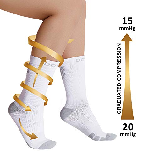 Compression Socks For Women & Men – 15-20 MmHg, Athletic Nurse Travel Socks For Circulation & Recovery