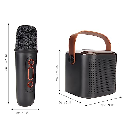 Máquina de karaokê, conjunto de microfone com luz RGB portátil, maravilhoso, recarregável para festa
