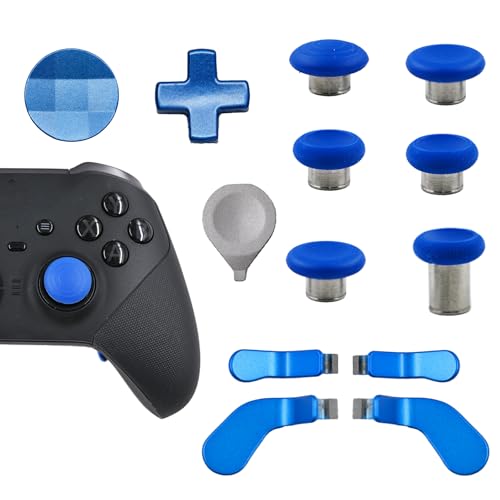 Image of 13 in 1 Elite Controller Paddles for Xbox Elite Series 2 Core Controllers Component Set with 6 Metal Thumbsticks & Tool, 2 D-Pads, 4 Paddles for Xbox Elite Series 2 (Blue)
