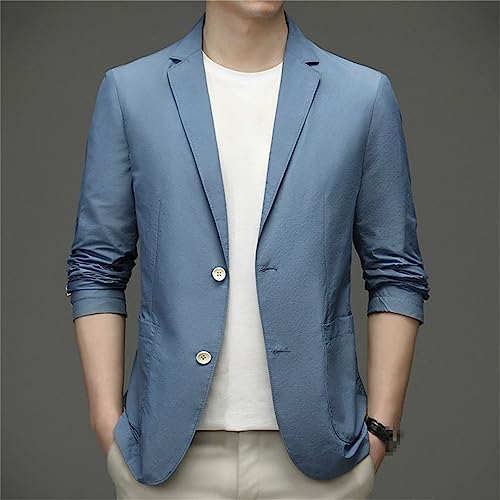 Men Ice Silk Lightweight Spring And Summer Thin Coat Mens Blazer Jacket3
