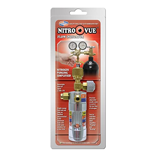 Indicador de flujo de nitrógeno Uniweld NV1 NitroVue para sistemas HVAC 6