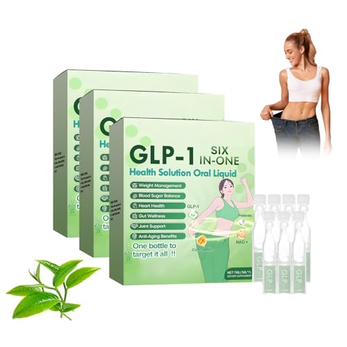 GLP-1 Oral Solution,21pcs GLP-1 Weight Less Liquid Drops, GLP-1 Peptide Complex Serum, Natural Plant Extract, for Weight Management and Skin Firming