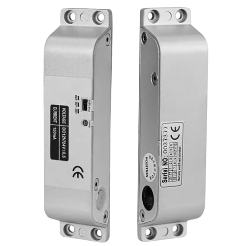 Kit de cerradura eléctrica para puerta Cerradura eléctrica con perno de caída, cerradura electrónica a prueba de fallos de 12V CC, modo NC, for de seguridad de Control de acceso con retardo de tiempo