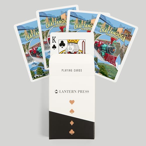 Baraja de cartas de póker de 52 naipes Chattanooga Tennessee miniatura 6