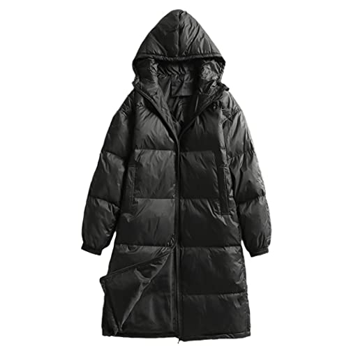 Doudoune d'hiver longue surdimensionnée femme parka chaude ample noire taille M légère