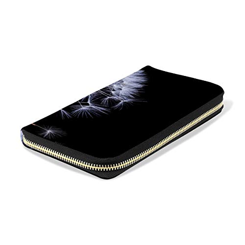 Portefeuille long en cuir véritable gaufré pissenlit chic et durable - 4