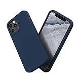 RhinoShield Coque Compatible avec [iPhone 12/12 Pro] | SolidSuit - Housse Fine avec Technologie Absorption des Chocs & Finition Premium - Bleu Marine