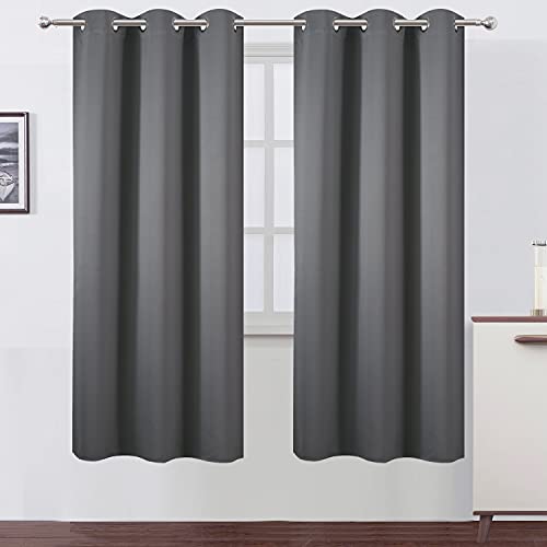 Image of LEMOMO Grey Thermal Blackout Curtains /42 x 72 Inch /Set of 2 Panels Room Darkening Curtains for Bedroom