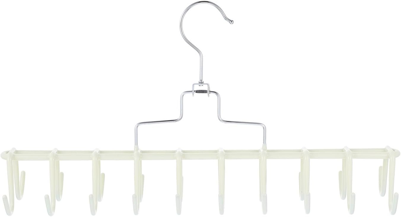 Belt and Tie Hanger Rack with Non-Slip Metal Hooks, Space-Saving Closet Organizer for Belts Scarves and Accessories, Wall-Mounted Storage for Entryway and Bathroom