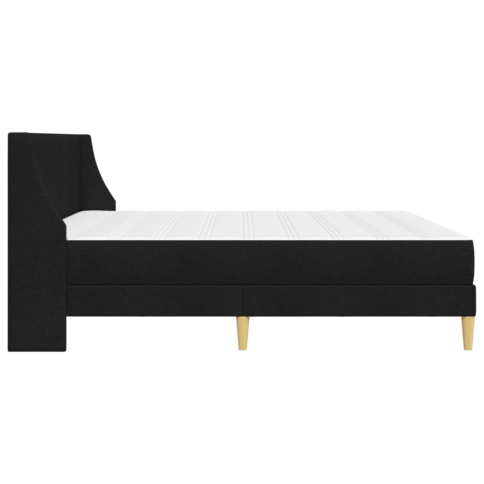 Rama łóżka z materacem i zagłówkiem z poliestru do sypialni, ergonomiczny design, oddychająca podkładka do spania, ze stabilnym stelażem, praktyczna przestrzeń do przechowywania