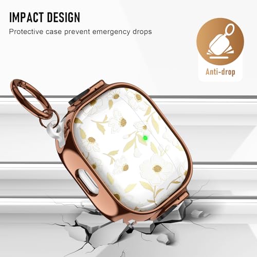 Image of for Apple Airpods 4 case Cover, Protective TPU Soft Cases Cover Rugged for Airpods 4th Generation Case with Cleaner Kit & Keychain for Women,Morning Glory