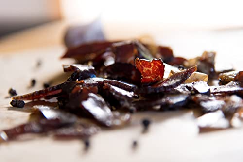 Biltong Boss Garlic Cracked Black Pepper, Premium Beef, High Protein Ready To Eat Healthy Snack, Suitable For Gluten-Free, Paleo, Keto, Atkins Diets & Post-Workout, Low Sugar & Carbohydrates, 200g