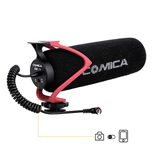 Comica CVM-V30 LITE R Universal Camera Microphone Directional Condenser Shotgun Video Microphone