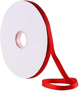 VEYLIN Red Ribbon Roll, 10MM X 100M Crafts Satin Ribbon Thin for Gift Wrapping Wedding Holiday Crafts
