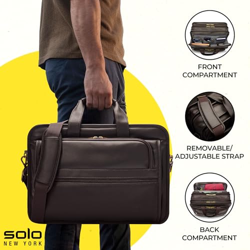 Maletín Solo New York para Laptop 15.6" Cuero Espresso miniatura 2