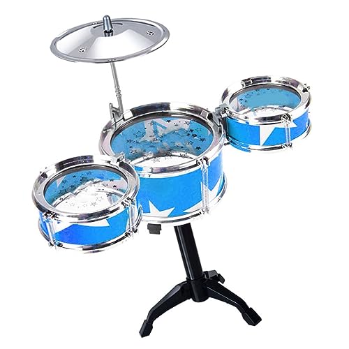 Kit de Bateria, Good Rebounding Kids Drum Set Vários Tipos Divertidos Tocando para Treino (azul)