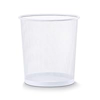 Zeller 17716 Papierkorb, Mesh, ø 26 x H 28 cm, weiß