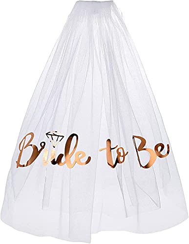 CICILIAYA Velo de novia a ser velo de despedida de soltera, velo de novia velo de novia velo corto blanco con peine para novias, ducha, despedida de soltera, despedida de soltera, fiesta de disfraces,