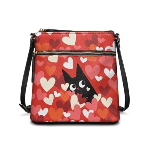Image of Leather Purses for Women, Leather Hobo Bags for Women Travel Sling Purse Triple Zippered Pockets Shoulder Bag
