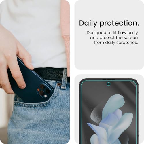 Image of FIRST MART Matte Screen Protector for Samsung Galaxy Z Flip 4 / Z Flip4 - TPU Anti-Glare Protection, Fingerprint Working, Bubble-Free, Edge to Edge Coverage [ 1 Pack]