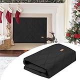 WELIDAY Magnetic Fireplace Covers Fireplace Blanket for Heat Loss Indoor Fireplace Draft Stopper with Built-in 10 Strong Magnet for Iron Fireplace Frame Fireplace Screen 39"x32"