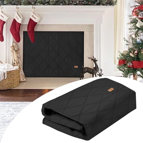 WELIDAY Magnetic Fireplace Covers Fireplace Blanket for Heat Loss Indoor Fireplace Draft Stopper...