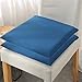 Ecloud Shop 2PCS Stuhlkissen Quadratisches Sitzkissen Esszimmerstuhl Kissen Einfaches einfarbiges Kissen Memory Foam Stuhlkissen für die Außenterrasse Office-Blau
