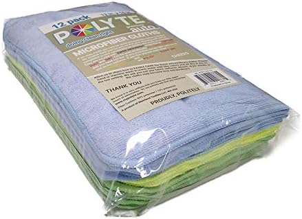 POLYTE Microfiber Cleaning Cloth (12x16, 12 Pack, Premium)