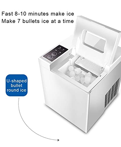 Mini fabricadora automática de hielo eléctrica, máquina para hacer cubos redondos de hielo, capacidad de 15 kg por 24 horas, ideal para bares, tiendas de té con leche y cafeterías miniatura 6