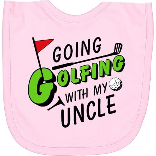 inktastic Going Golfing with My Uncle- Kids Golf Newborn Bib