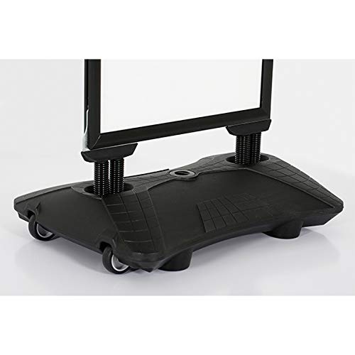 WindPro® Plakatständer Slim DIN A0 | Aufsteller A0 mit befüllbarem Wassertank | Werbeaufsteller Aussen mit robusten Stahlfedern | Werbung Ständer in schwarz