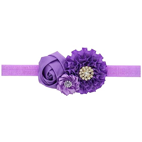 Baby Girl Headbands with Bows.(FD88-Purple,Lavender)4
